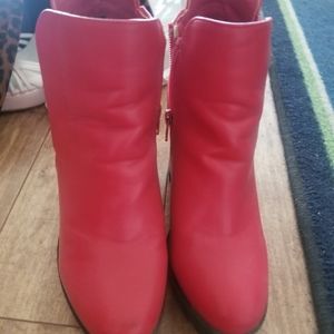 Red booties size 8.5